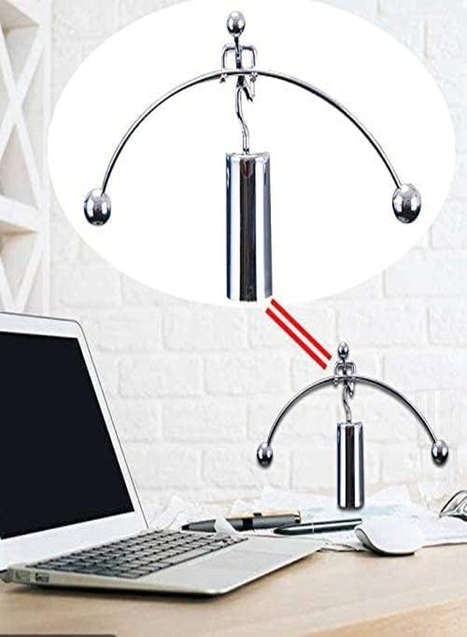 MATSON Mini Steel Balance Weightlifter Kinetic Art - Balancing Decompressive Science Psychology Toy for Home Office Desk Decor - Image 2